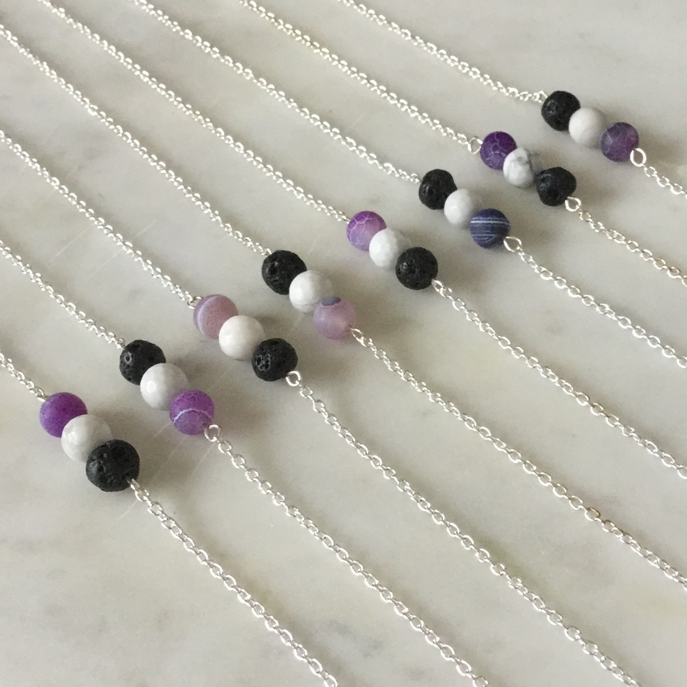 Lava Rock Diffuser Crystal Necklace